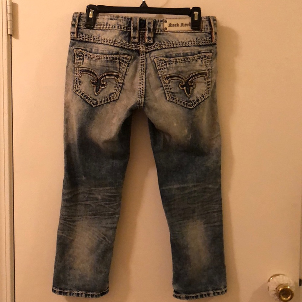 Rock revival distressed capris